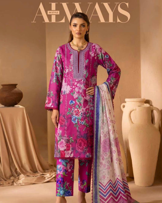 GullJee Printkari | Embroidered Printed Lawn | Design 7