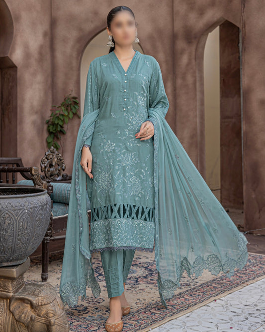 Fantak Ayra | Embroidered Doria Viscose | Design 7
