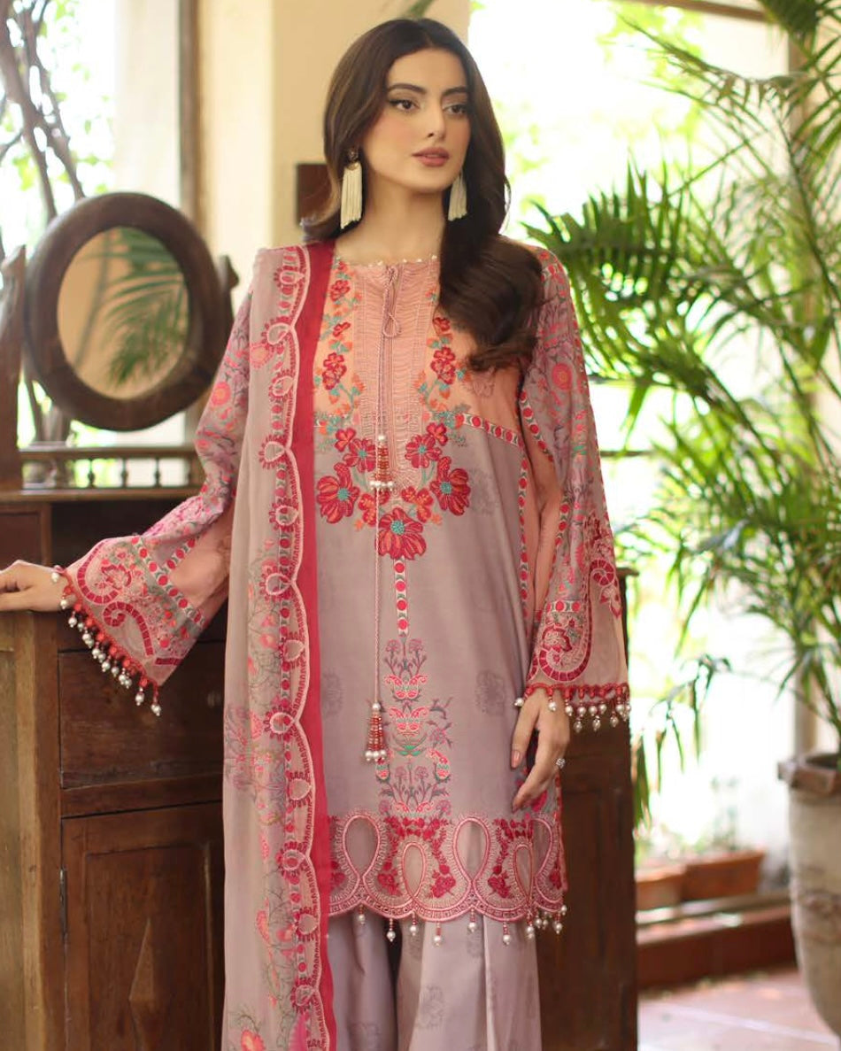Charizma Infinity | Embroidered Printed Lawn | Design 7