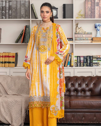 Gullerukh Pleasing | Embroidered Self Jacquard Viscose | Design 7