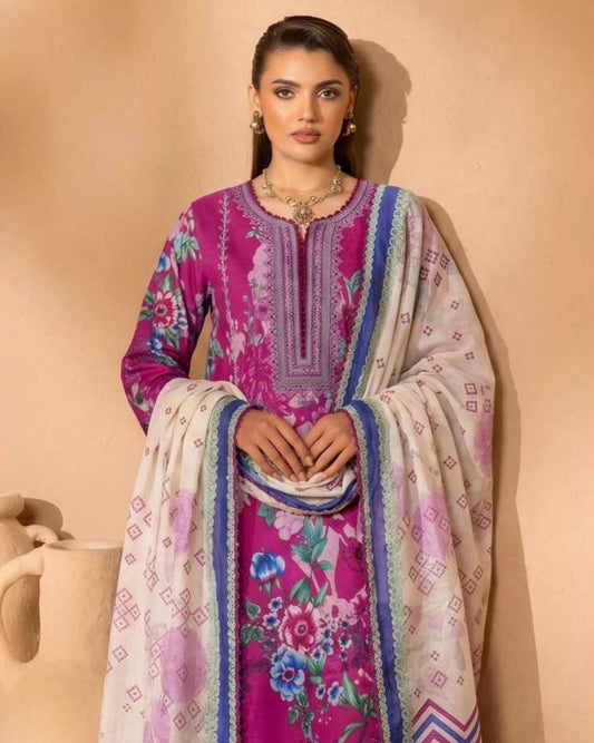 GullJee Printkari | Embroidered Printed Lawn | Design 7