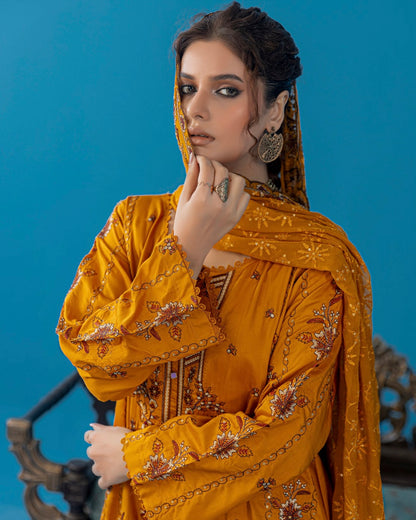 Palwasha Pakeeza | Emb Viscose with Emb Chiffon Dupatta | Design 7
