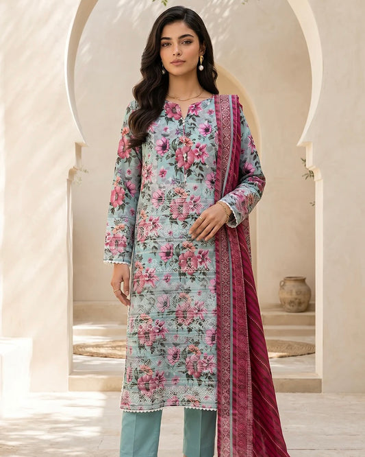Zellbury | Printed Lawn 3pc | Design 8055