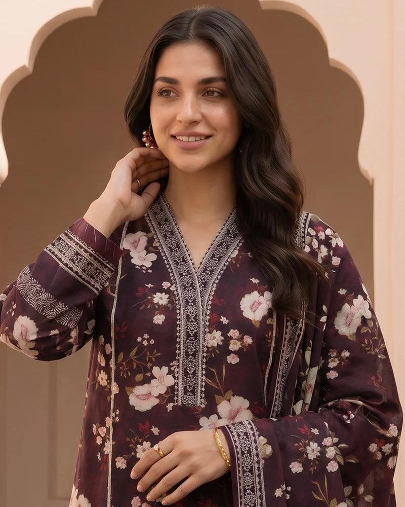 Zellbury | Printed Lawn 3pc | Design 8067