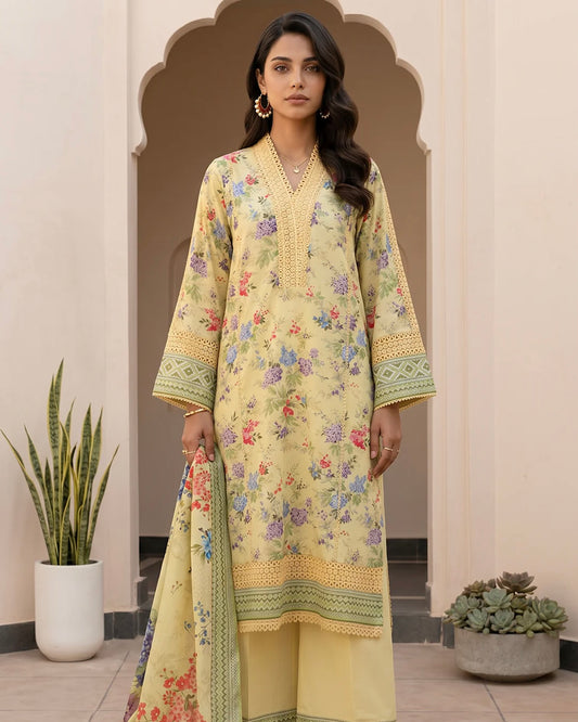 Zellbury | Printed Lawn 3pc | Design 8106