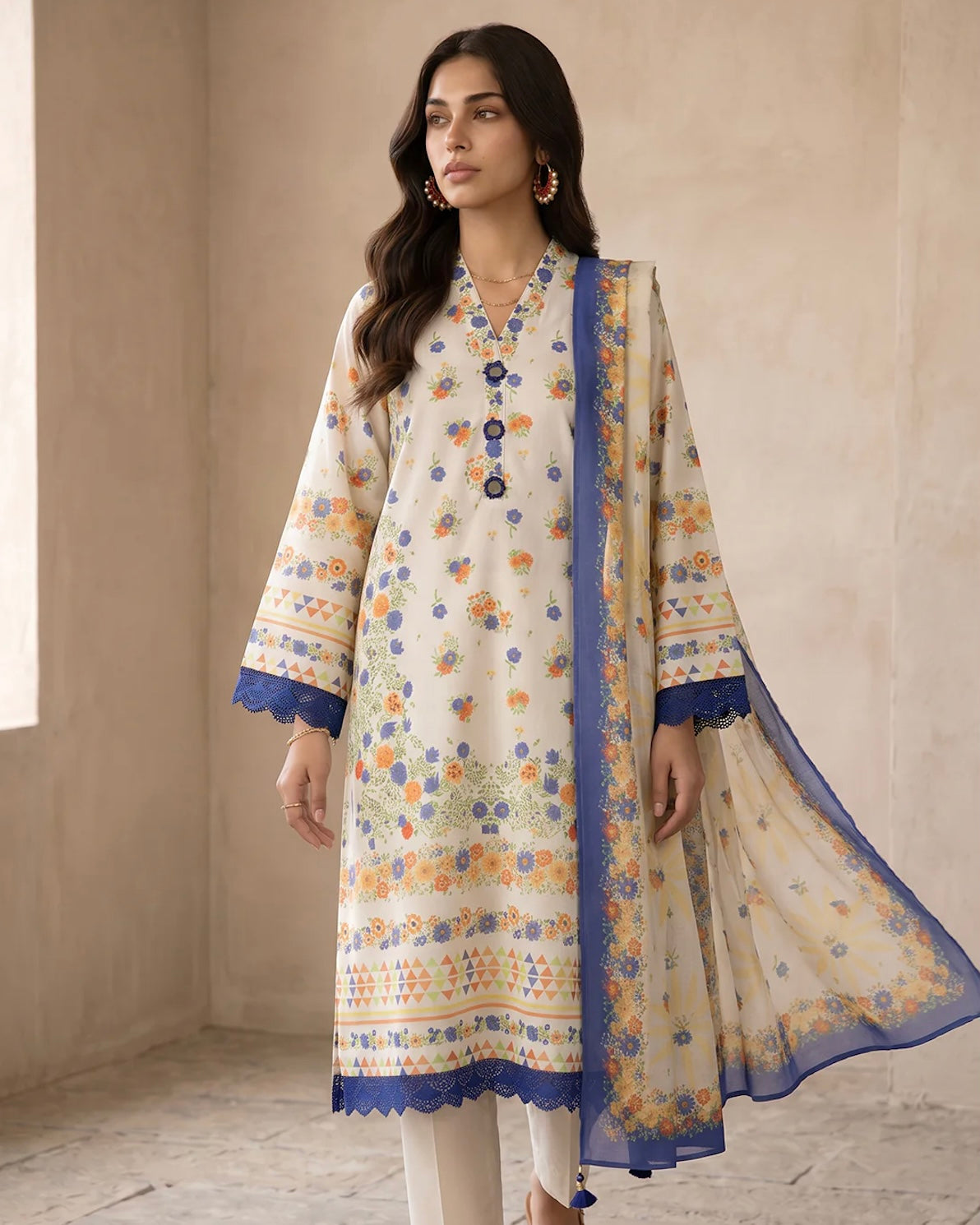 Zellbury | Printed Lawn 3pc | Design 8114