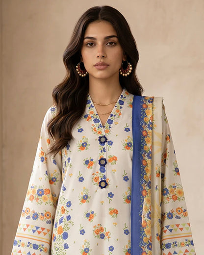 Zellbury | Printed Lawn 3pc | Design 8114