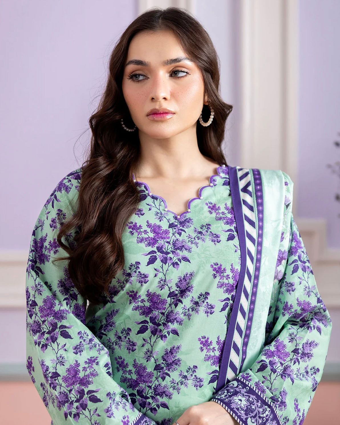 Zellbury | Printed Dobby Lawn 3pc | Design 839