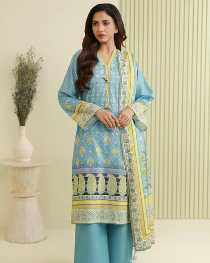 Zellbury | Printed Dobby Lawn 3pc | Design 840