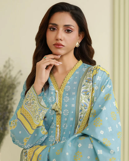 Zellbury | Printed Dobby Lawn 3pc | Design 840