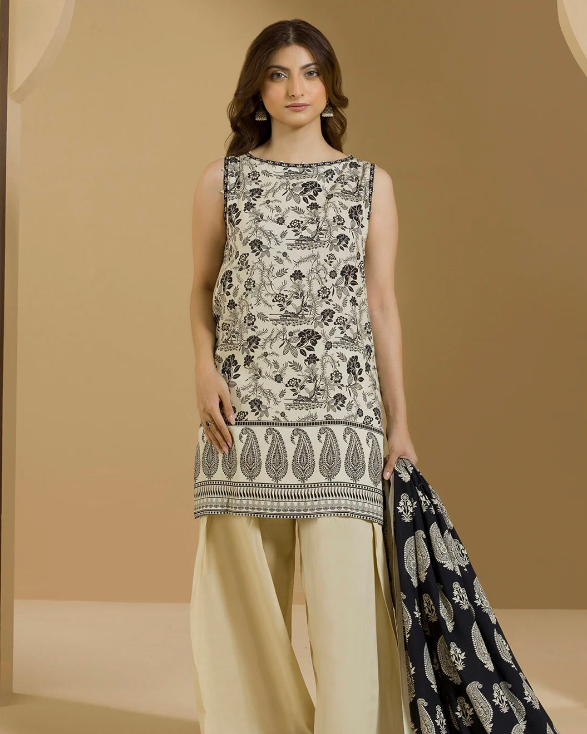 Zellbury | Printed Linen 2pc | Design 86