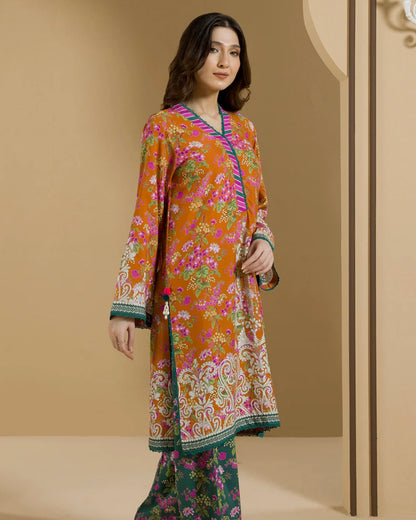 Zellbury | Printed Linen 2pc | Design 87