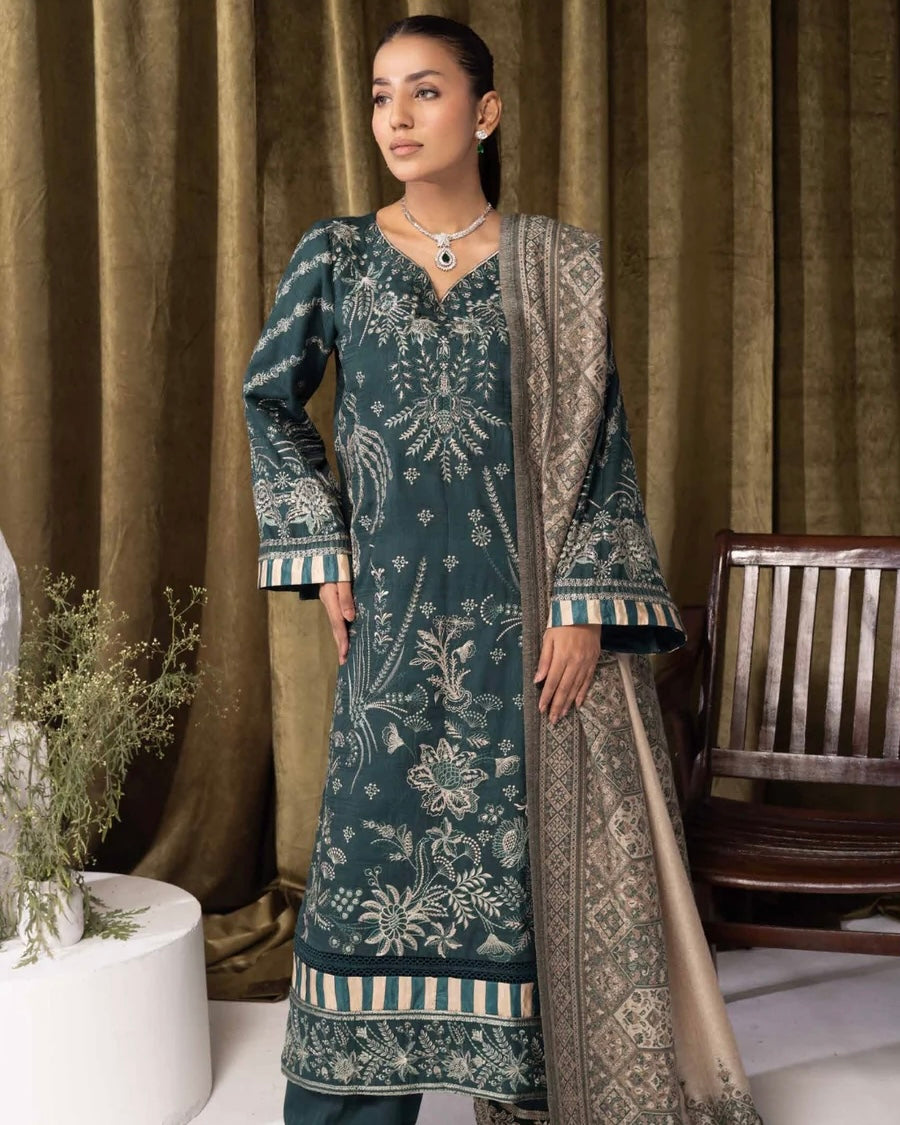 Johra Zofia | Emb Marina with Wool Shawl | Design 893