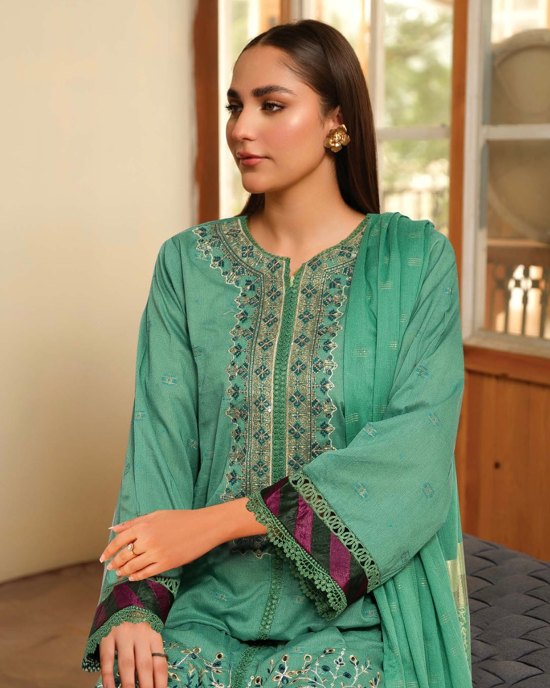 Johra Feeha | Embroidered Jacquard Lawn | Design 897