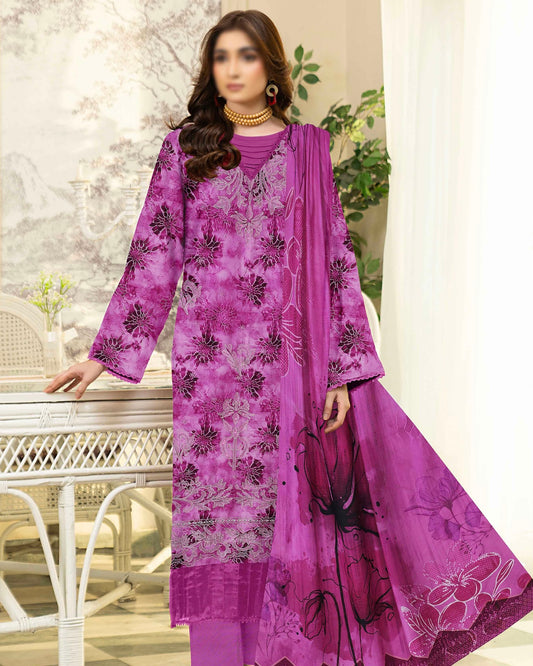Fantak Batik | Embroidered Printed Karandi | Design 8