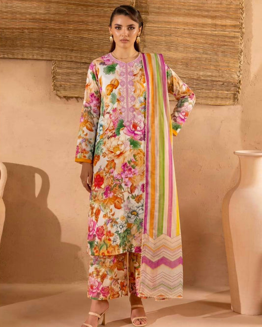 GullJee Printkari | Embroidered Printed Lawn | Design 8