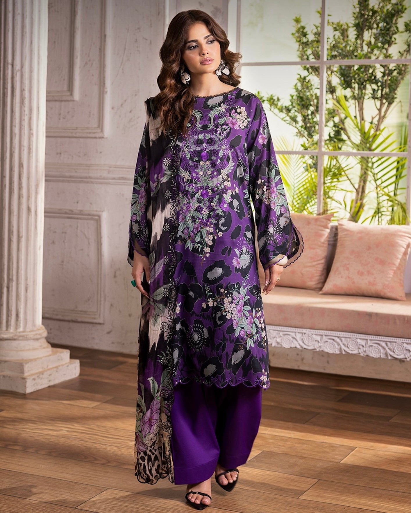 GullJee Rang Pasand | Embroidered Printed Lawn | Design 8