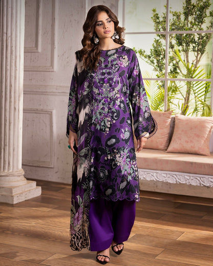 GullJee Rang Pasand | Embroidered Printed Lawn | Design 8