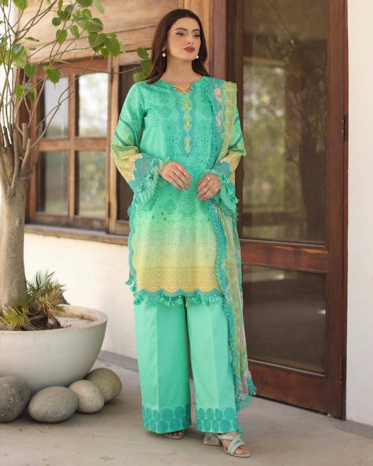 Charizma Infinity | Embroidered Printed Lawn | Design 8