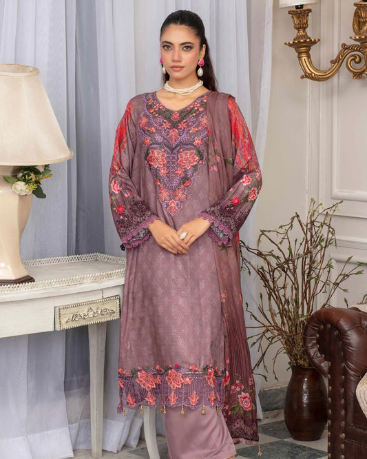 Gullerukh Pleasing | Embroidered Self Jacquard Viscose | Design 8