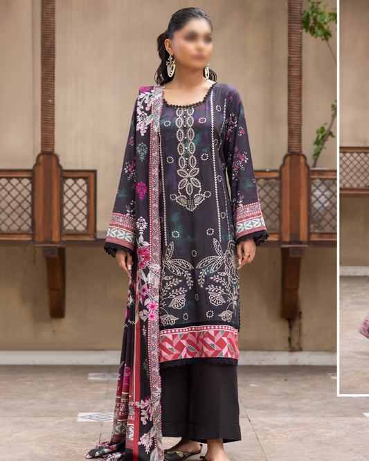 Fantak Sahil | Embroidered Printed Staple | Design 8