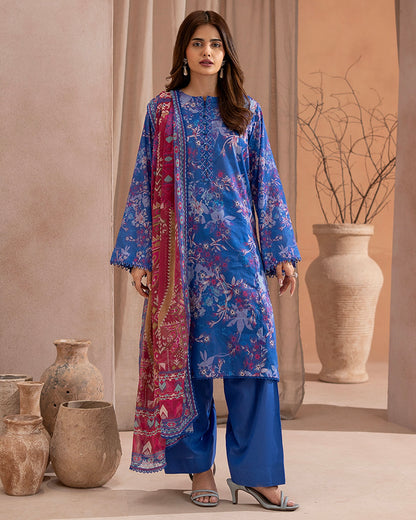 GullJee Rangrez | Printed Lawn Chiffon Dupatta | Design 8