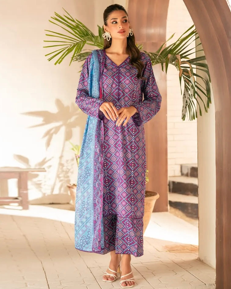 Regalia Salina Separates 2 | Printed Lawn 3pc | Design 8