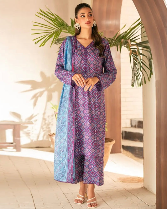 Regalia Salina Separates 2 | Printed Lawn 3pc | Design 8