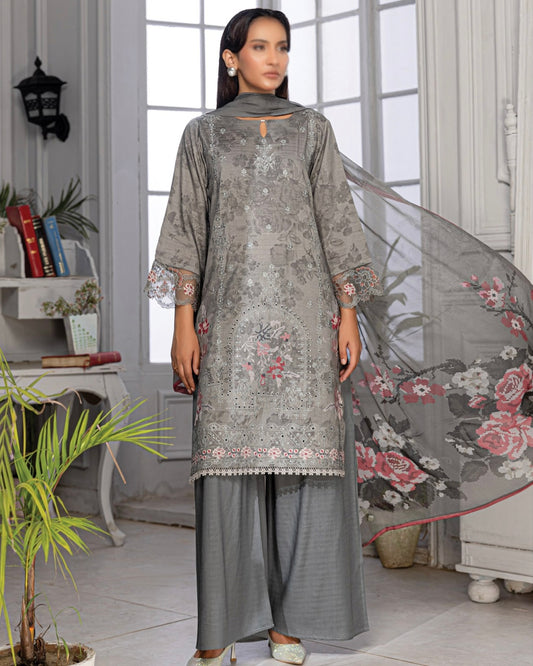 Fantak Grace | Embroidered Printed Viscose | Design 8