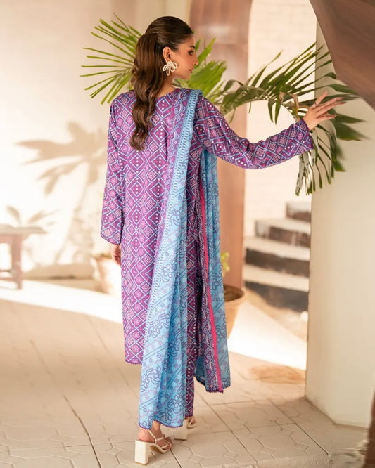 Regalia Salina Separates 2 | Printed Lawn 3pc | Design 8