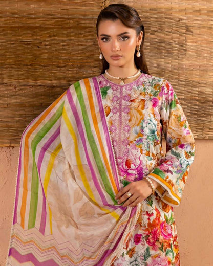 GullJee Printkari | Embroidered Printed Lawn | Design 8