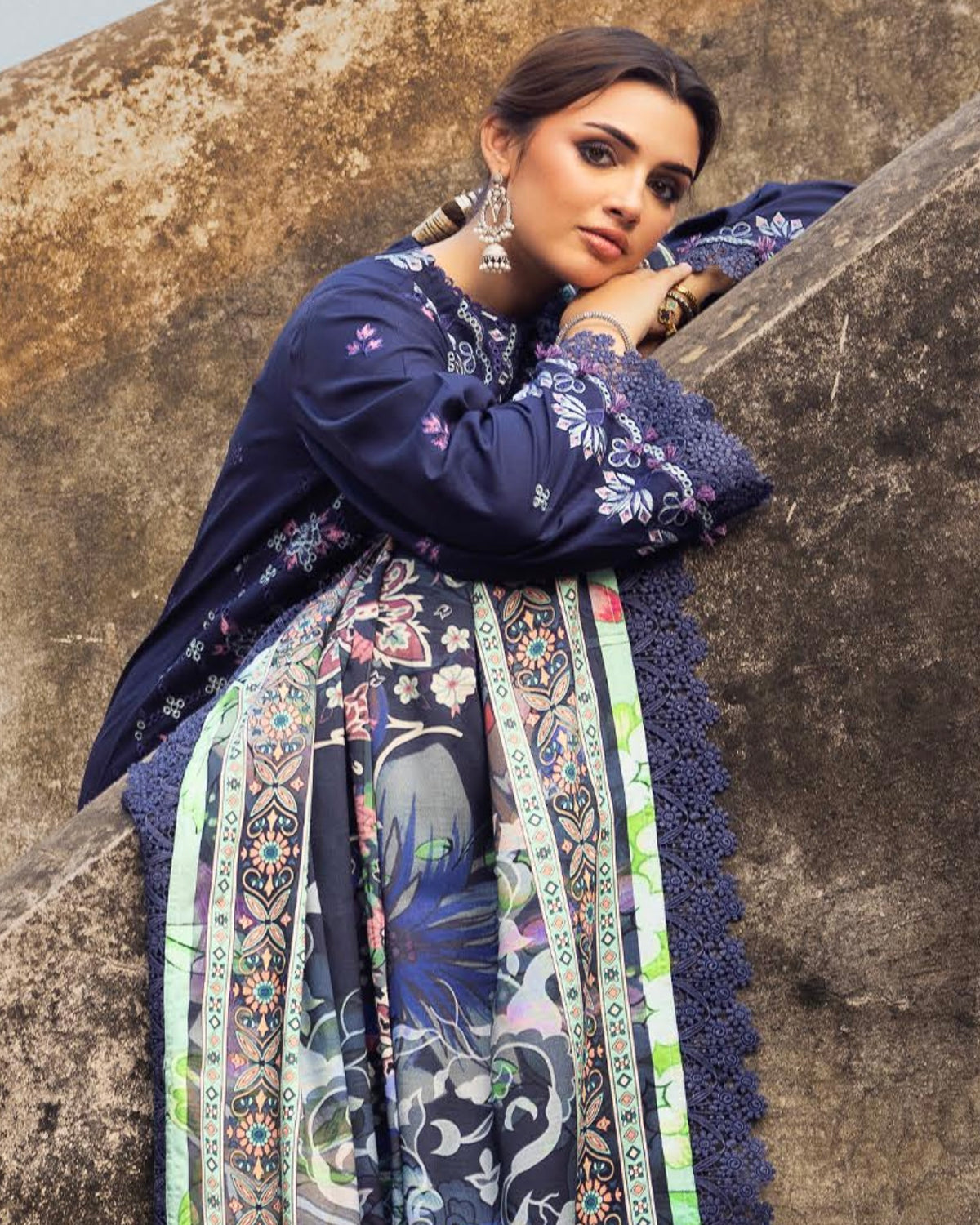 GullJee Shah Bano | Embroidered Linen | Design 8