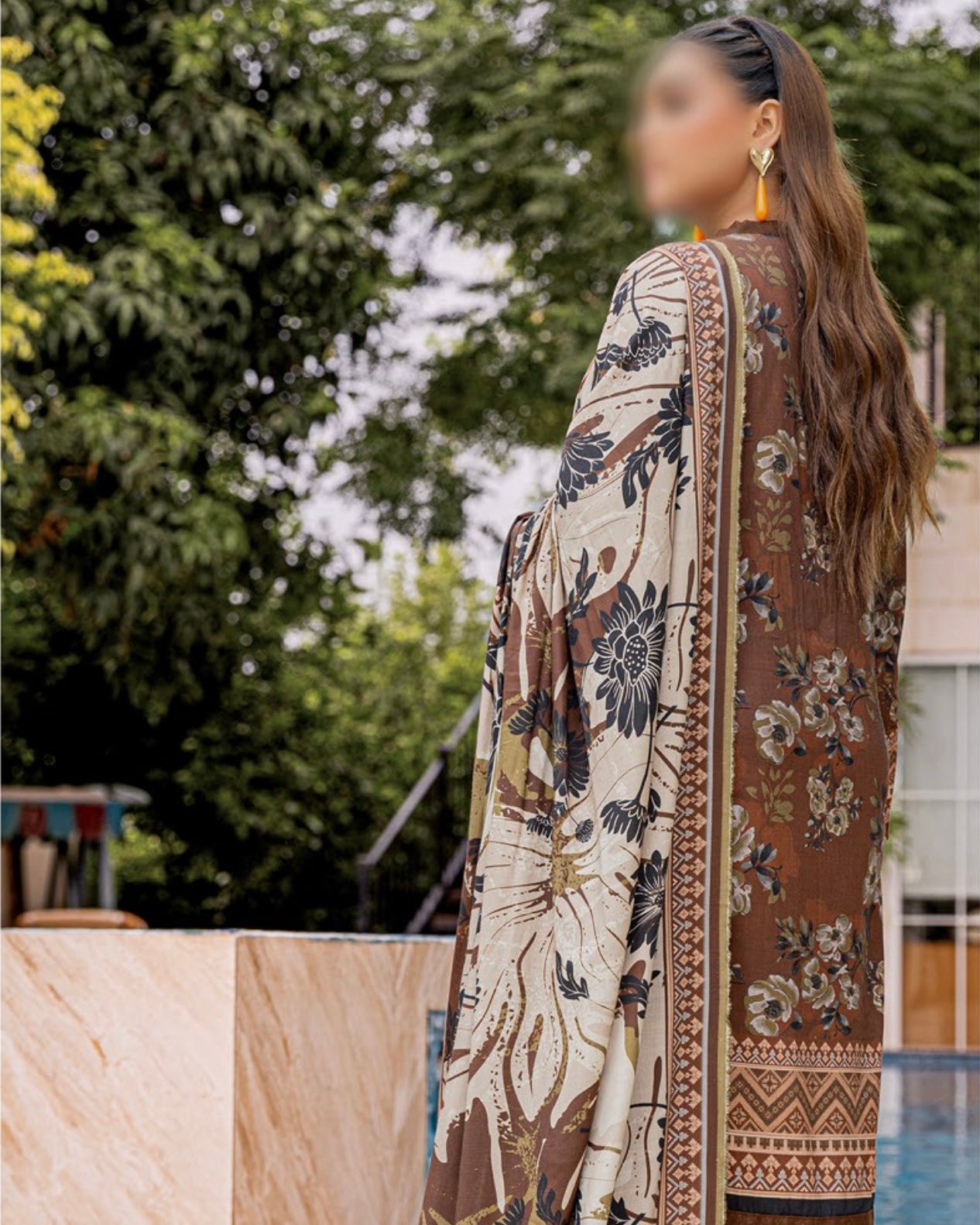 Fantak Jasmine | Embroidered Printed Staple | Design 8