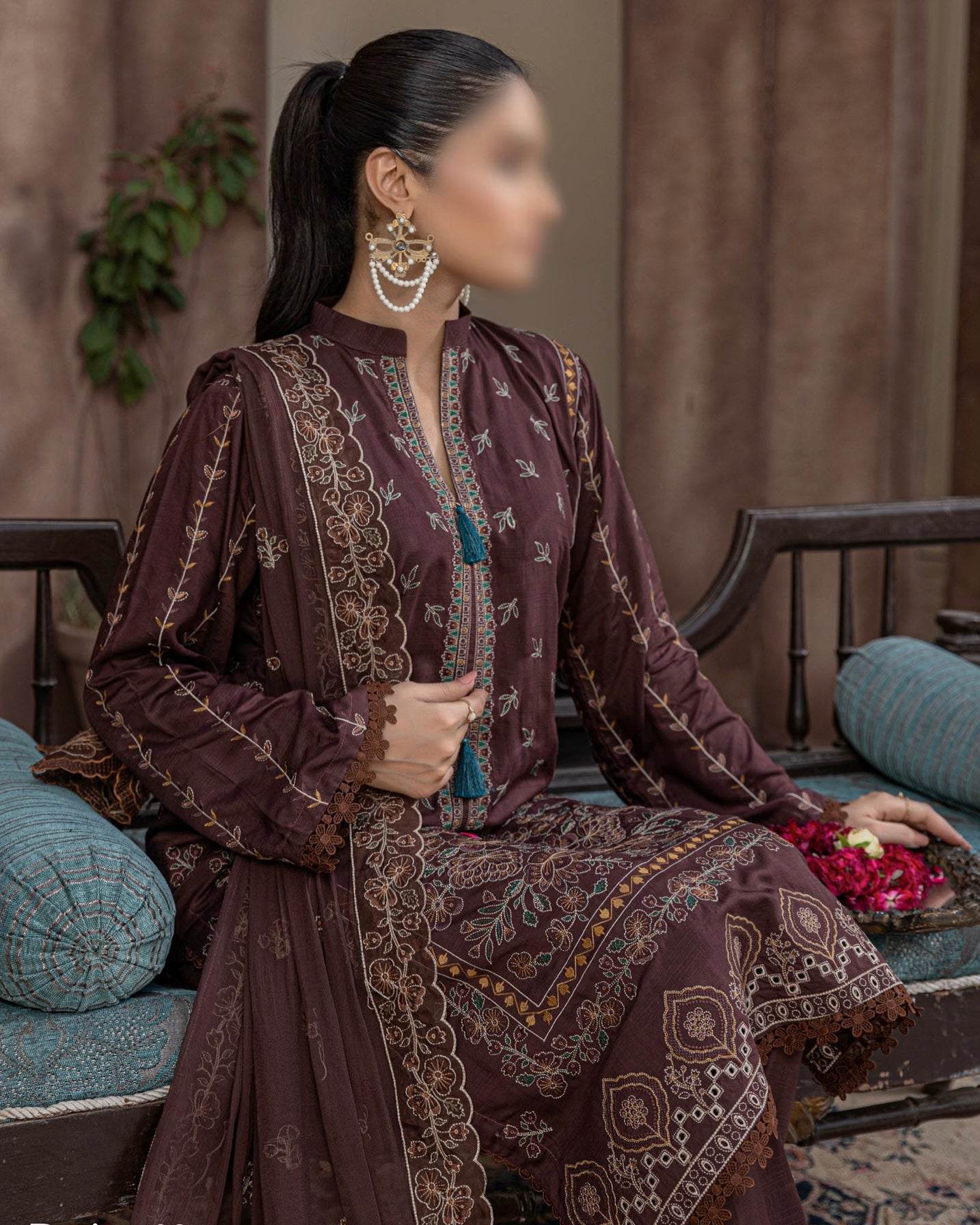 Fantak Ayra | Embroidered Doria Viscose | Design 8