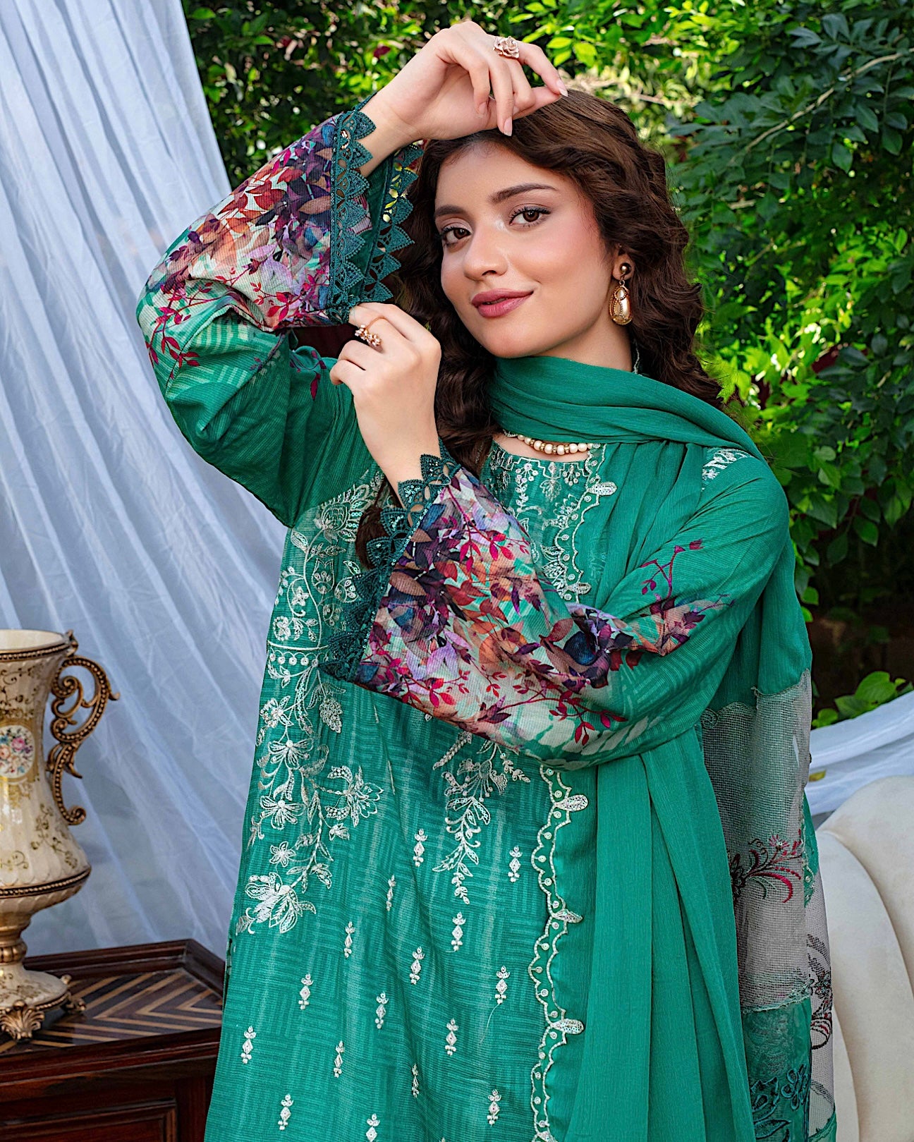 GulleRukh Amal | Embroidered Viscose Pure Dupatta | Design 8