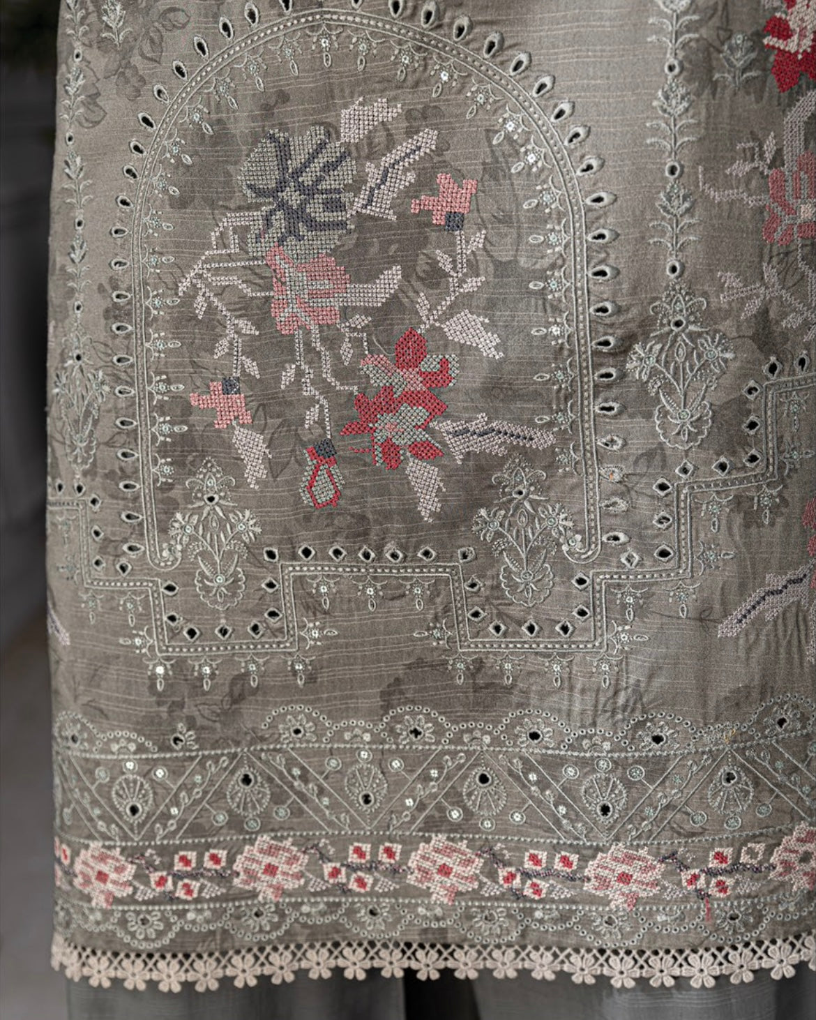 Fantak Grace | Embroidered Printed Viscose | Design 8