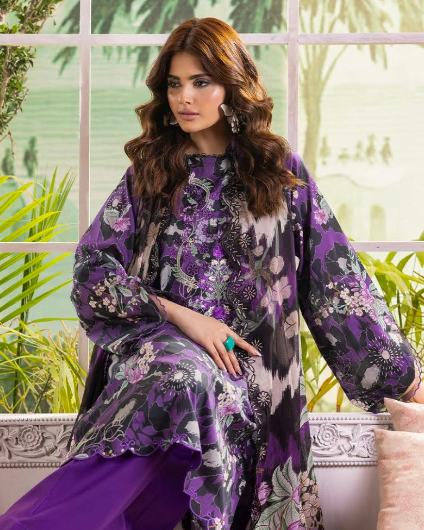 GullJee Rang Pasand | Embroidered Printed Lawn | Design 8
