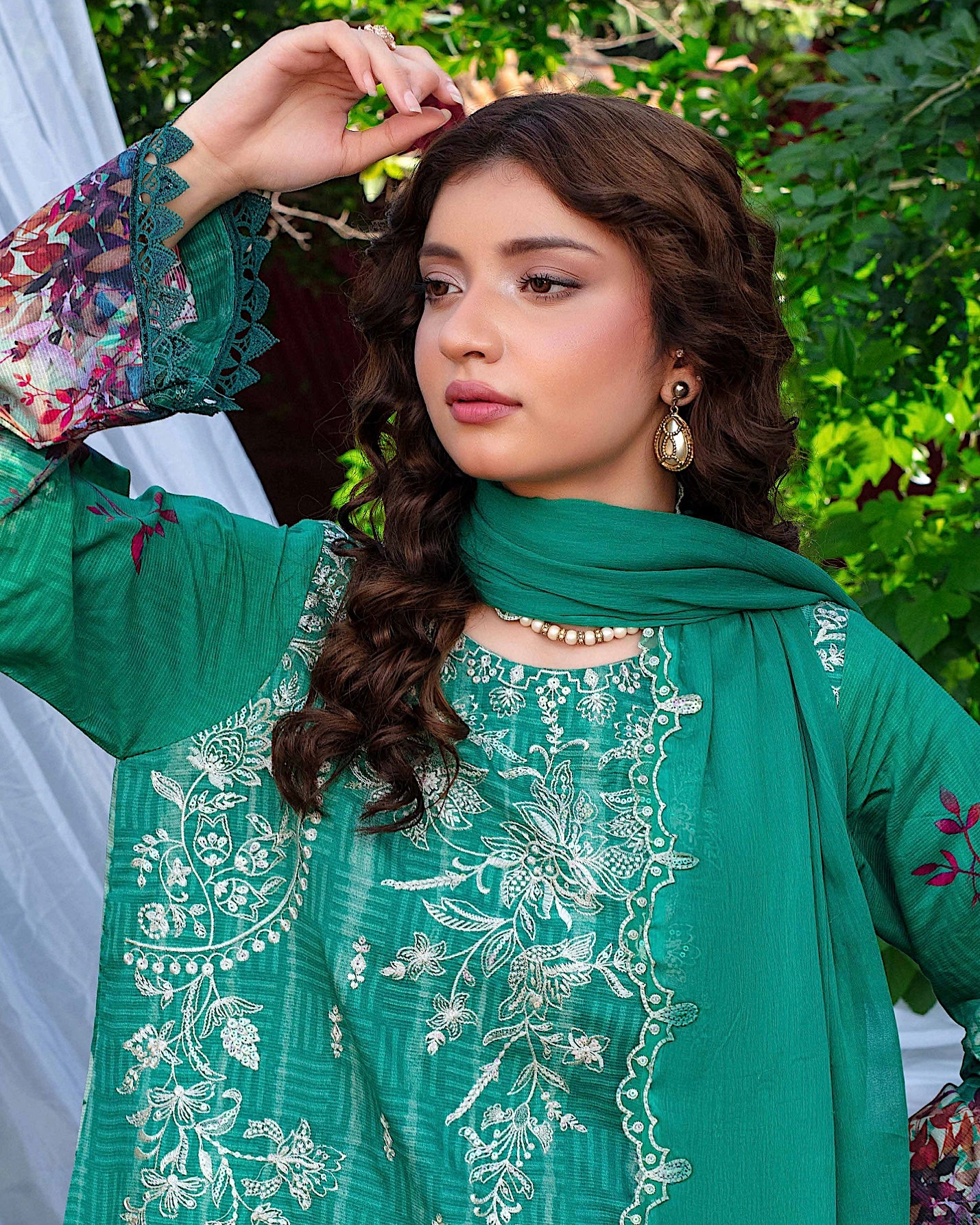 GulleRukh Amal | Embroidered Viscose Pure Dupatta | Design 8