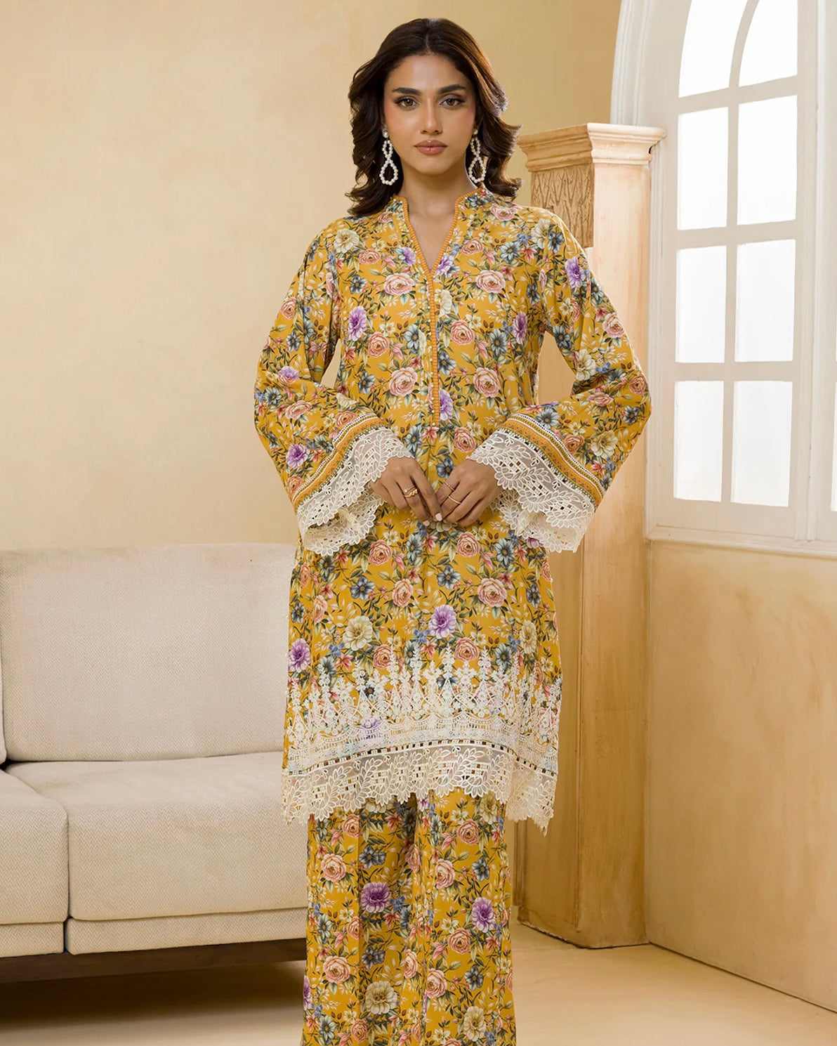Zellbury | Embroidered Linen 2pc | Design 93