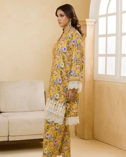 Zellbury | Embroidered Linen 2pc | Design 93