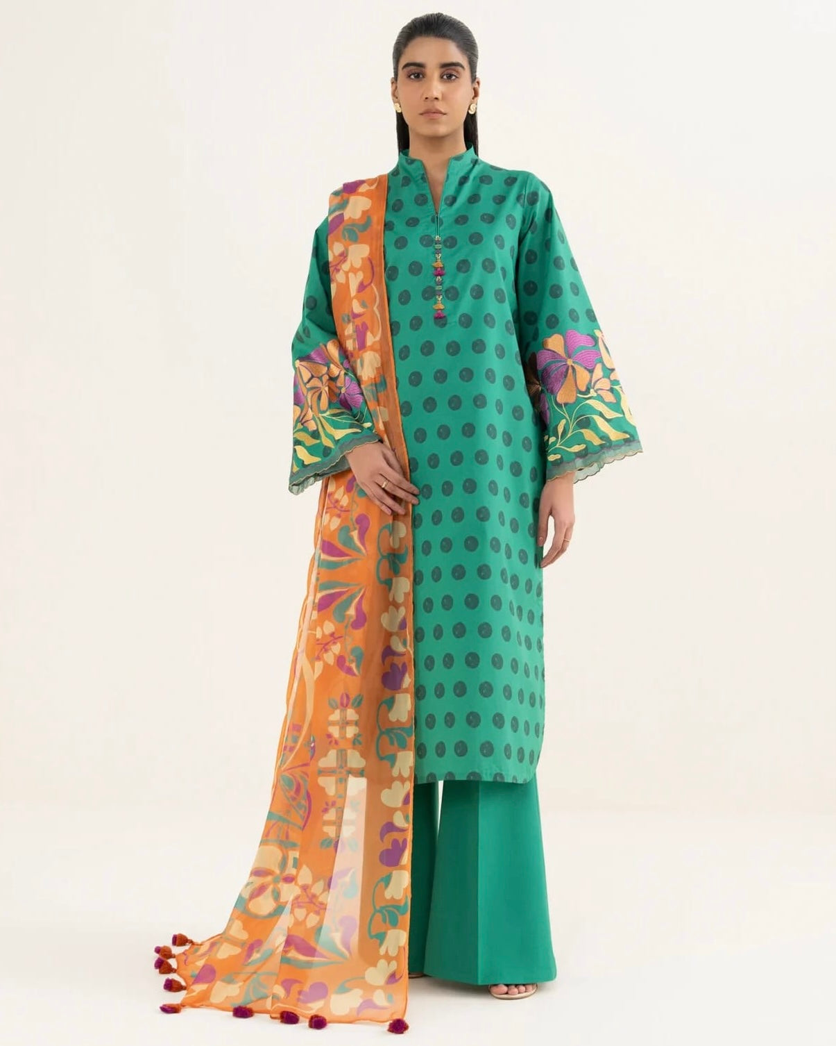 Sapphire | Embroidered Printed Lawn | Design 97