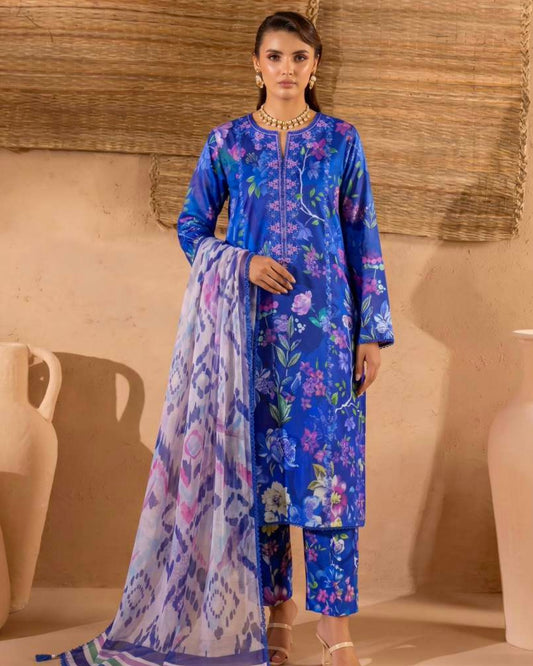 GullJee Printkari | Embroidered Printed Lawn | Design 9