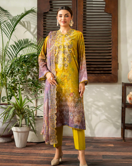 GullJee Rang Pasand | Embroidered Lawn | Design 9