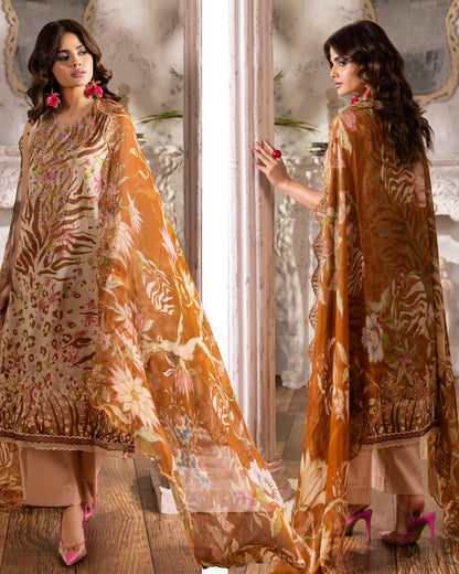 GullJee Rang Pasand | Embroidered Printed Lawn | Design 9
