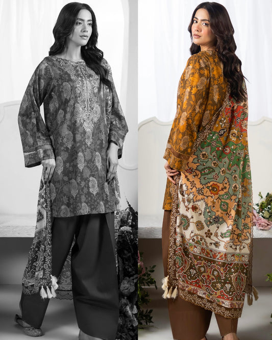GullJee Haneen | Embroidered Lawn | Design 9