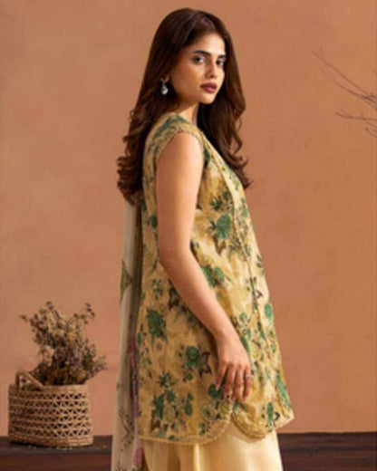 GullJee Rangrez | Printed Lawn Chiffon Dupatta | Design 9