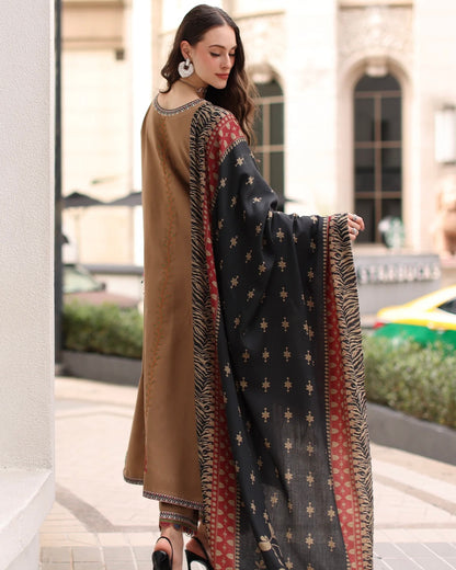 Charizma Poshima Vol 1 | Embroidered Peach Leather | Design 9