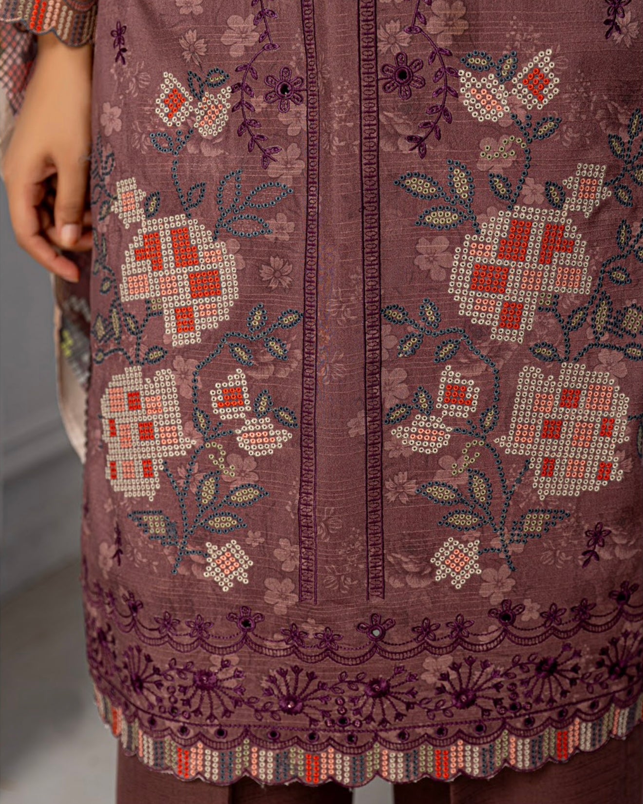 Fantak Grace | Embroidered Printed Viscose | Design 9