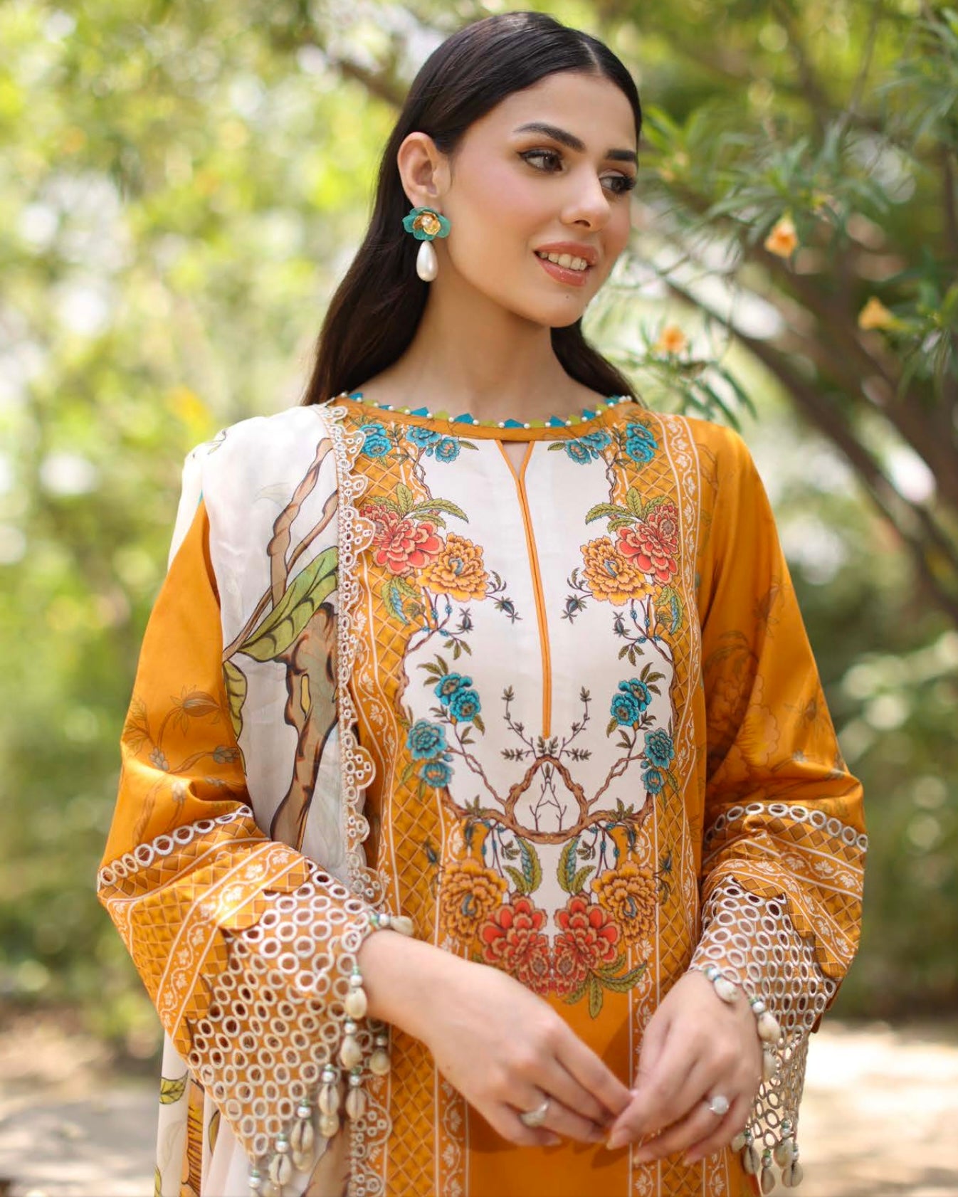 Charizma Infinity | Embroidered Printed Lawn | Design 9
