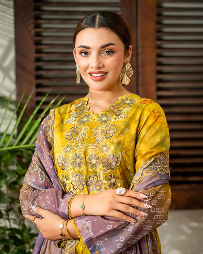 GullJee Rang Pasand | Embroidered Lawn | Design 9